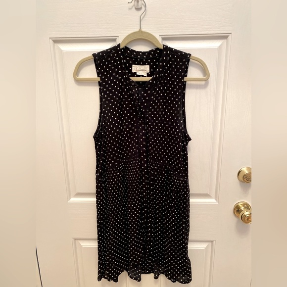 By Anthropologie Brand Polka dot Peplum Tunic top - Picture 1 of 6